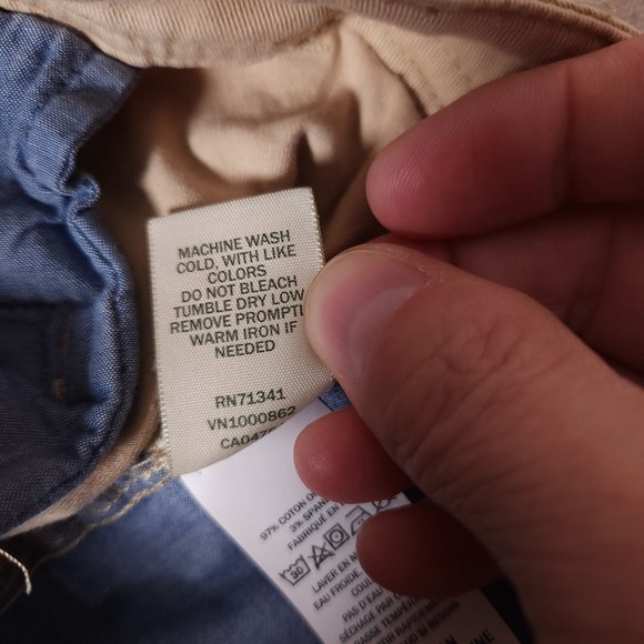 LL Bean Lakewashed Khaki Chino Casual Pants Favorite Fit Womens 10 Reg FLAW - Picture 13 of 15